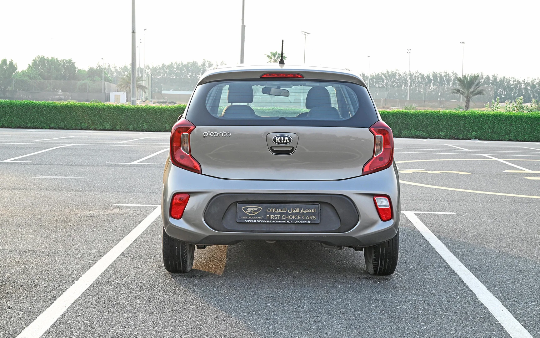 Used 2019 KIA Picanto Lx Grey – Back/Rear View at First Choice Cars Sharjah