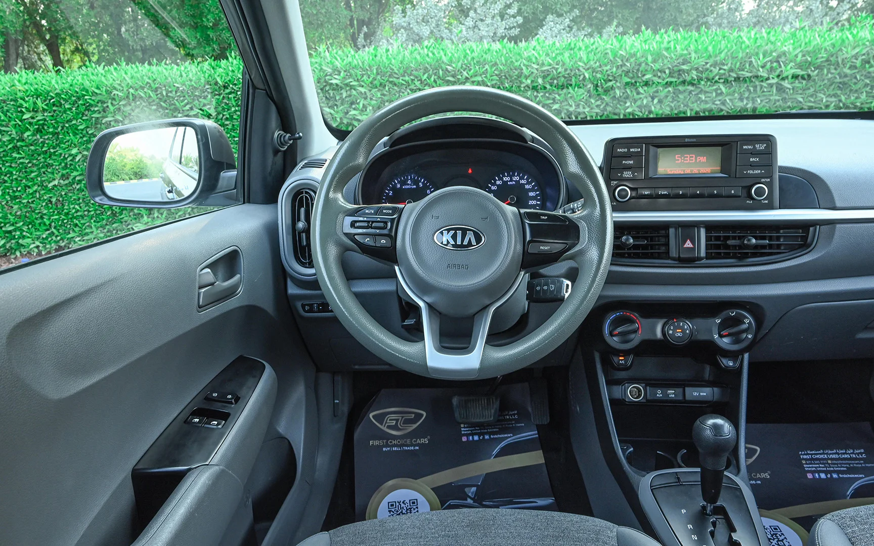 Used 2019 KIA Picanto Lx Grey – Steering Wheel & Instrument Cluster at First Choice Cars Sharjah