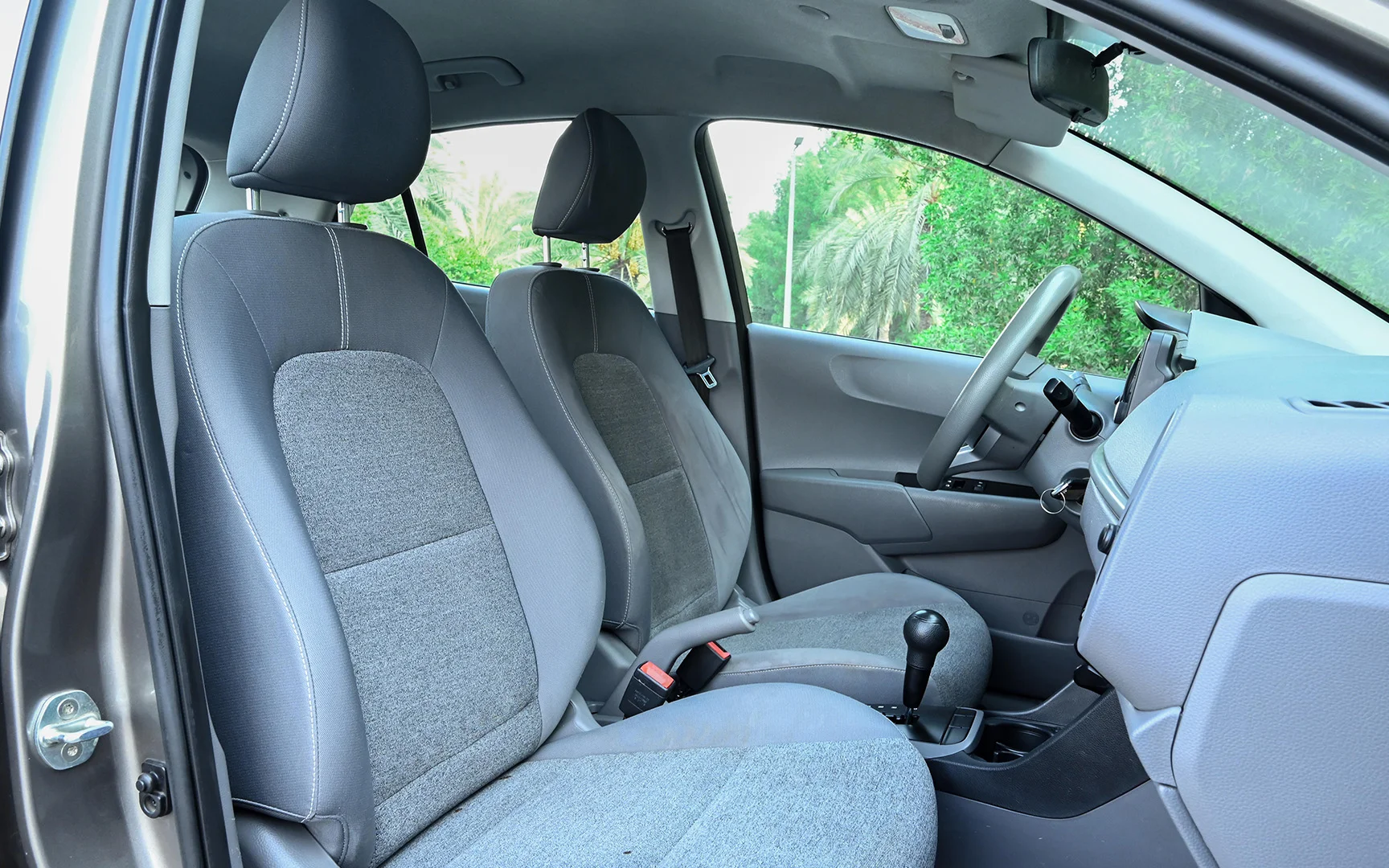 Used 2019 KIA Picanto Lx Grey – Front Passenger Side Cabin View at First Choice Cars Sharjah