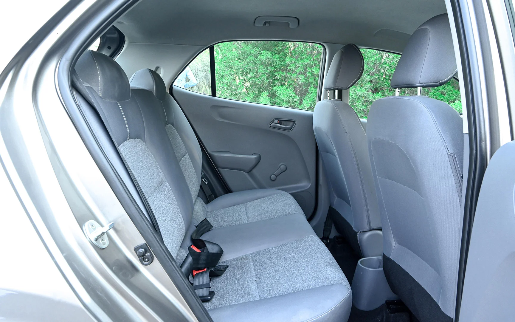 Used 2019 KIA Picanto Lx Grey – Rear Passenger Side Cabin View at First Choice Cars Sharjah