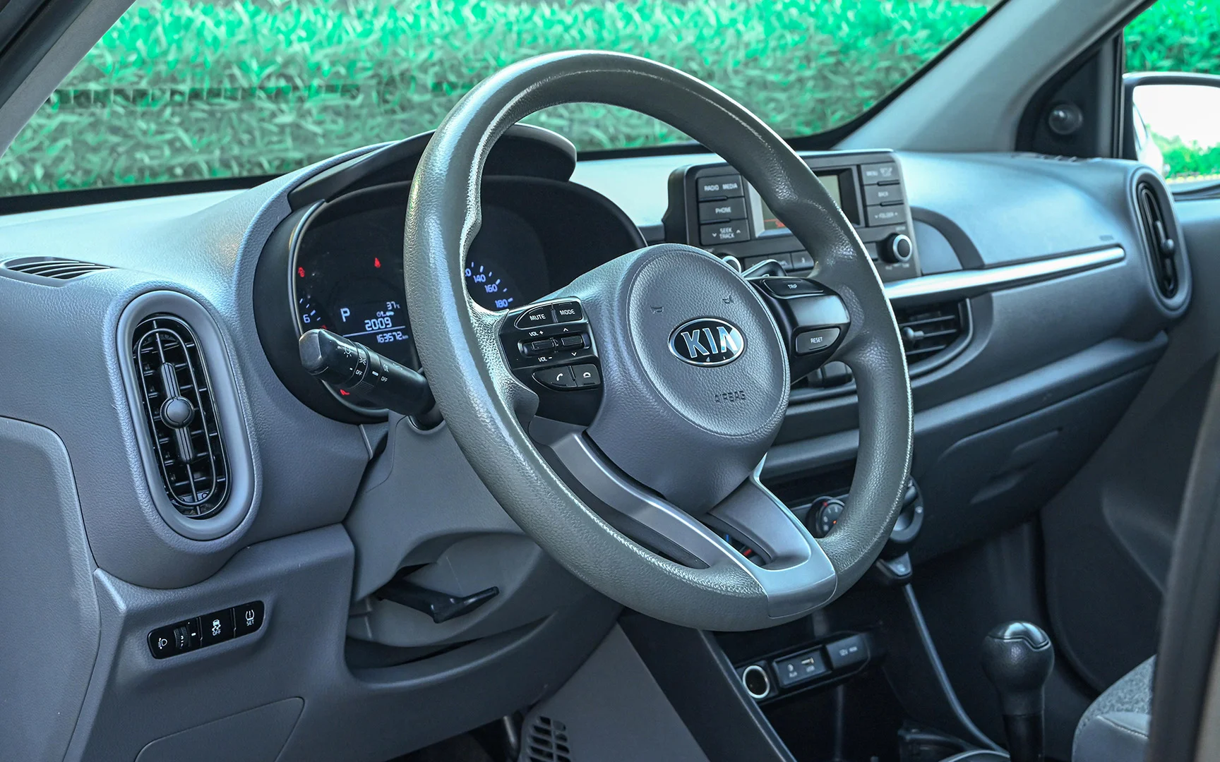 Used 2019 KIA Picanto Lx Grey – Driver Side Dashboard & Steering View at First Choice Cars Sharjah