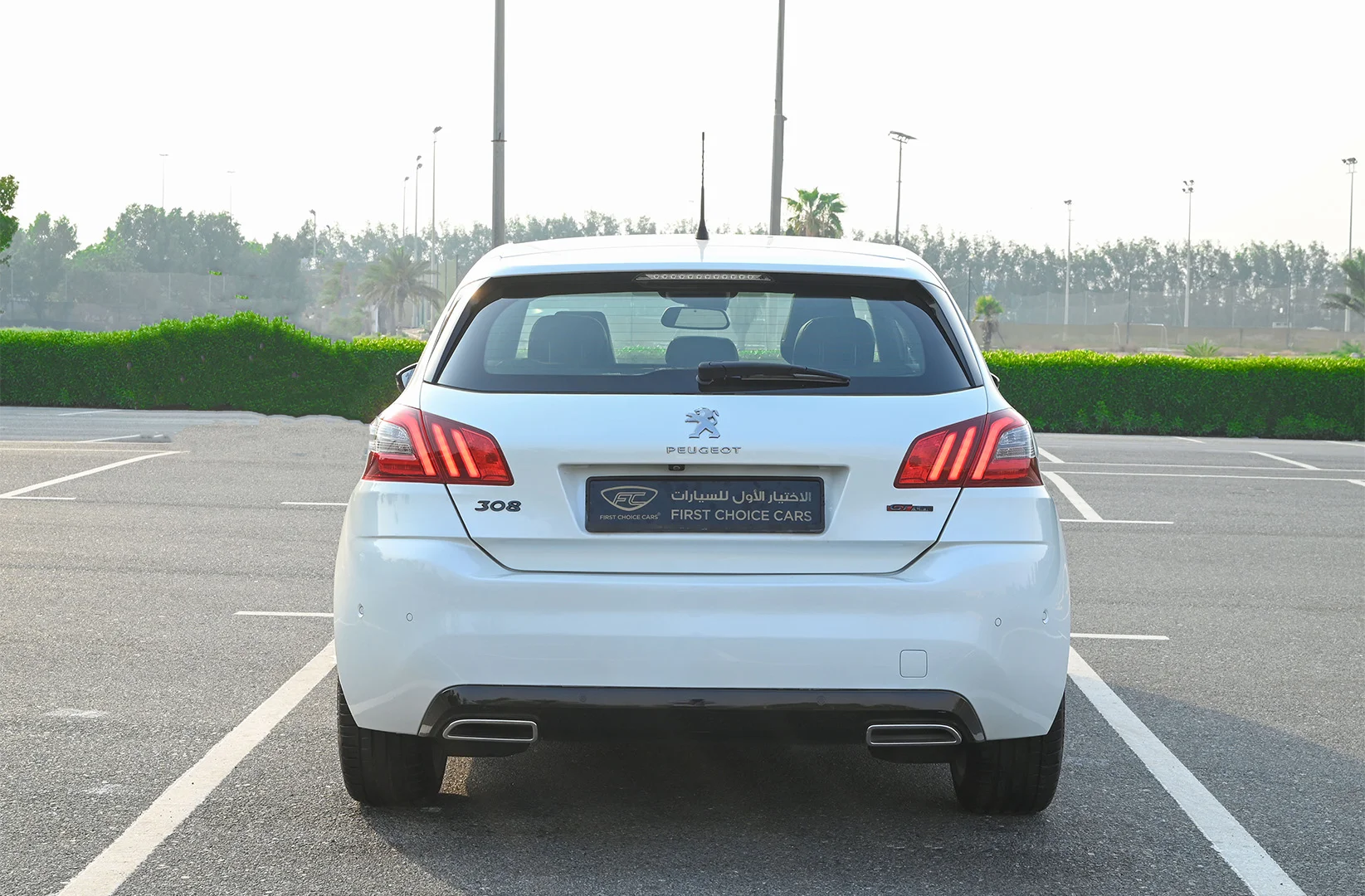 Used 2018 Peugeot 308 GT Line White – Back/Rear View at First Choice Cars Sharjah