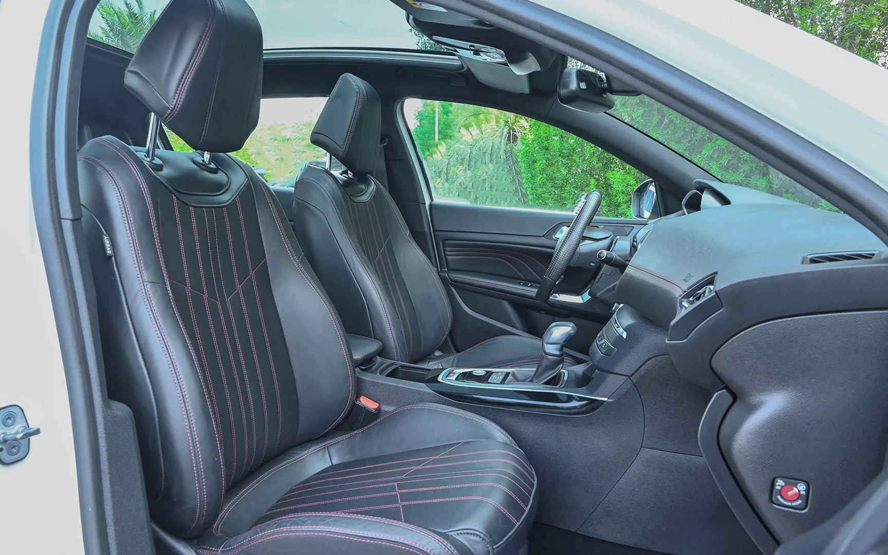 Used 2018 Peugeot 308 GT Line White – Front Passenger Side Cabin View at First Choice Cars Sharjah