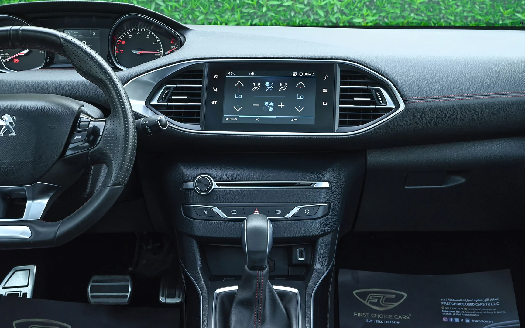 Used 2018 Peugeot 308 GT Line White – Infotainment / Touchscreen System at First Choice Cars Sharjah