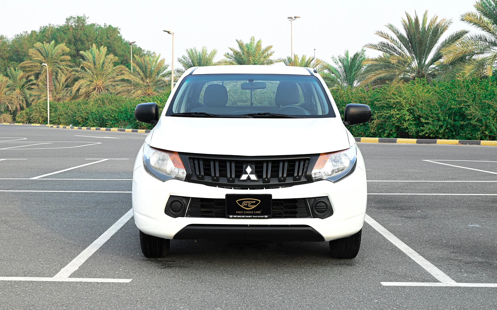 Used 2018 Mitsubishi L200 GL Double Cabin White – Front View at First Choice Cars Sharjah