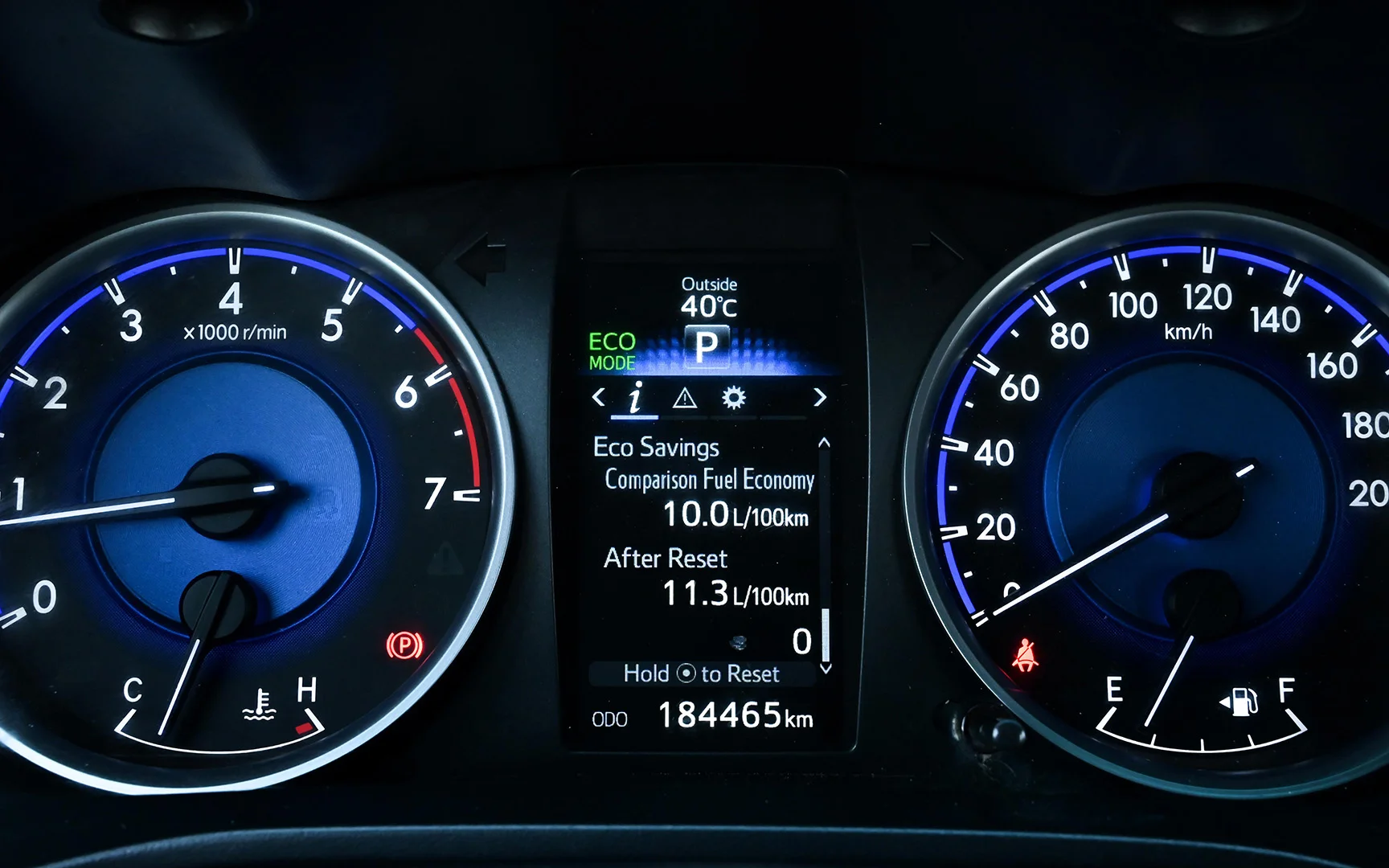 Used 2018 Toyota Hilux GLX Double Cabin White – Odometer / Mileage Reading View at First Choice Cars Sharjah