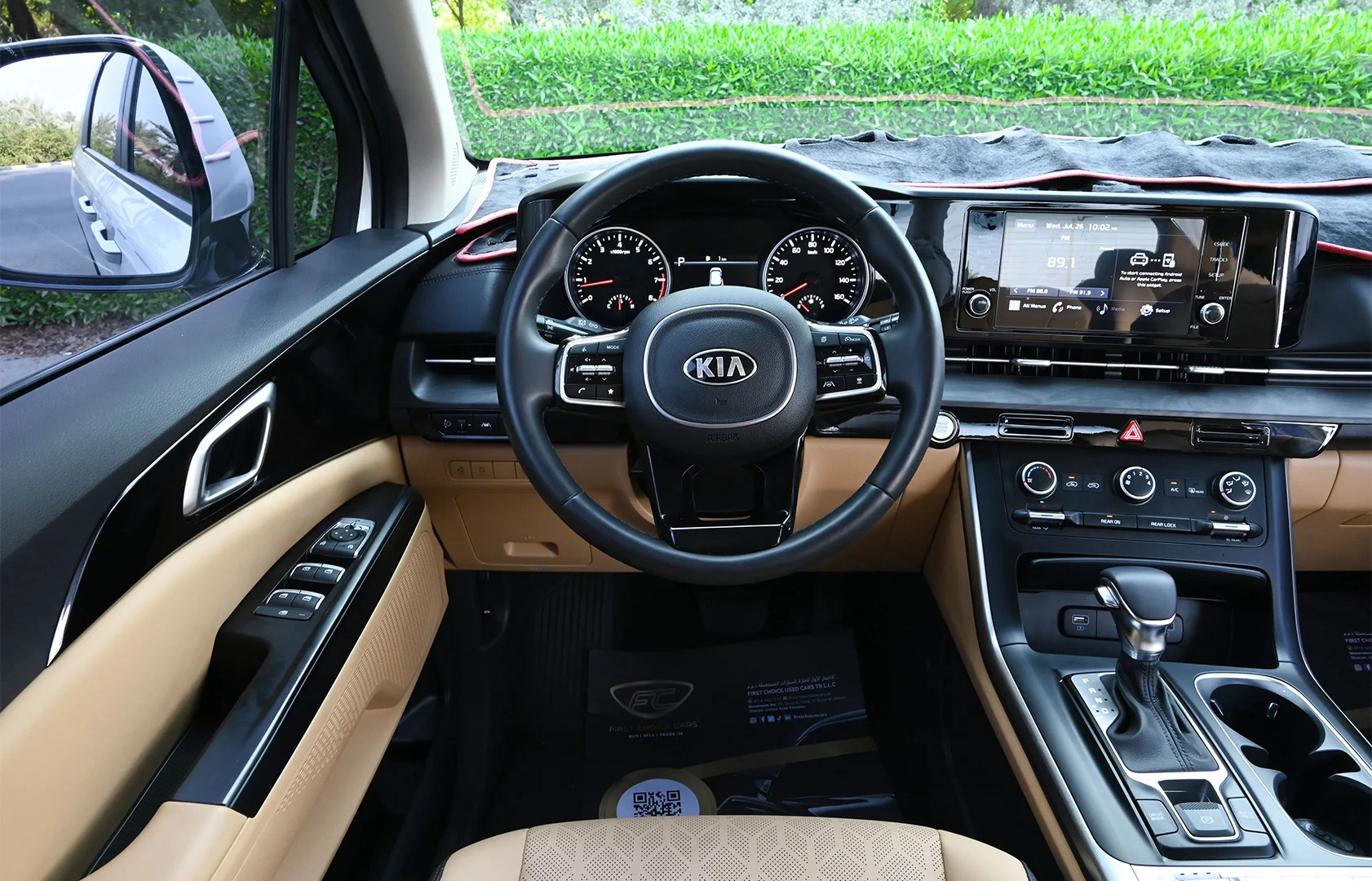 Used 2021 KIA Carnival Lx White – Steering Wheel & Instrument Cluster at First Choice Cars Sharjah