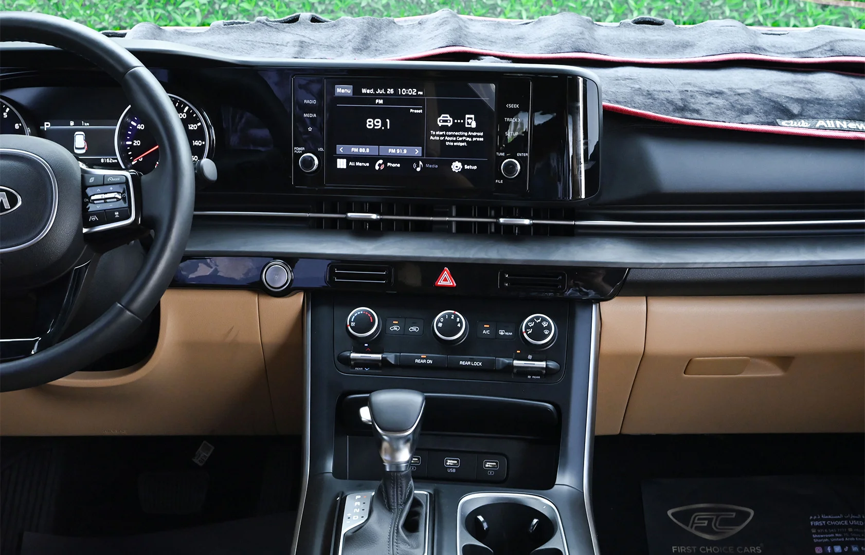 Used 2021 KIA Carnival Lx White – Infotainment / Touchscreen System at First Choice Cars Sharjah