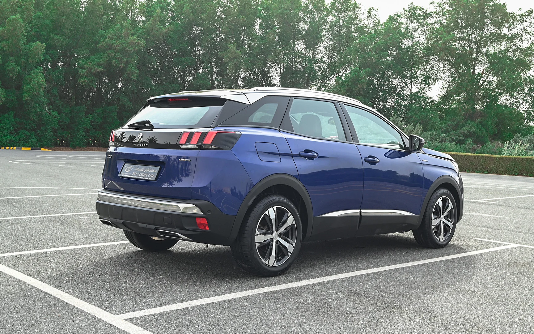 Used 2020 Peugeot 3008 GT Blue – Right Back Diagonal (45°) View at First Choice Cars Sharjah