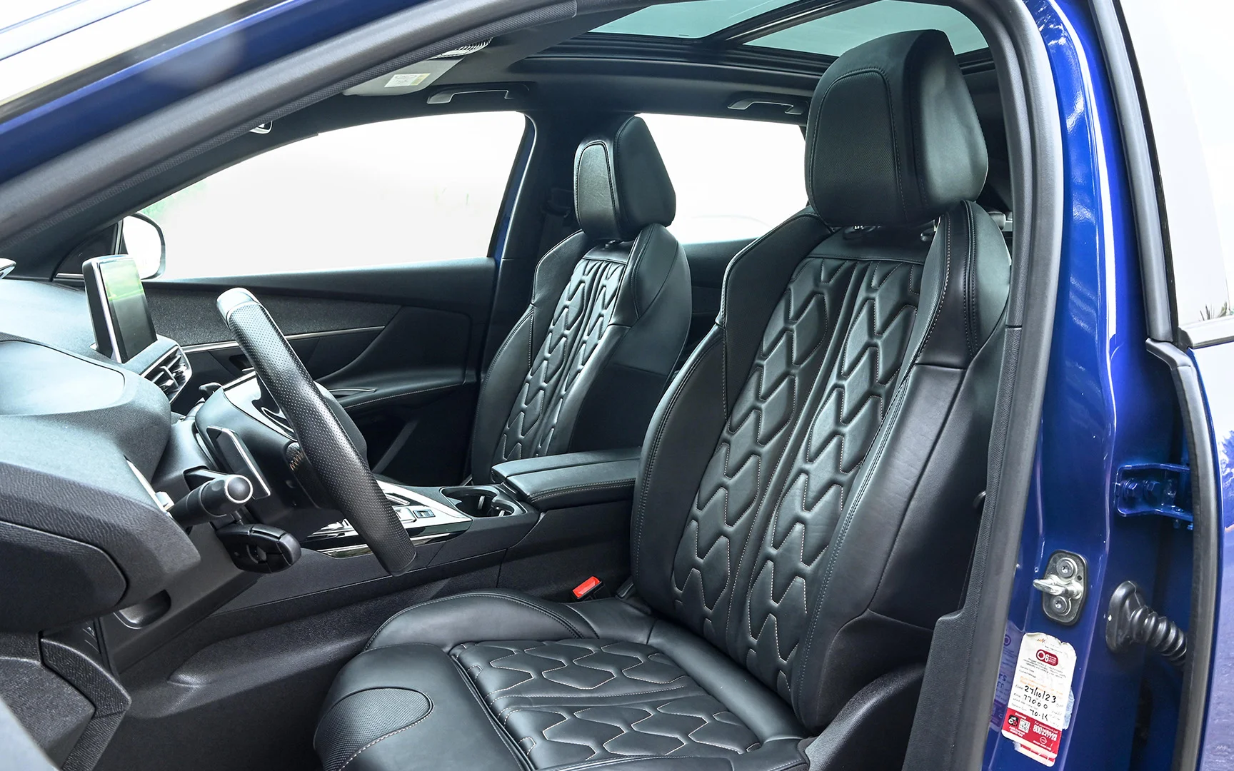 Used 2020 Peugeot 3008 GT Blue – Front Driver Side Cabin View at First Choice Cars Sharjah