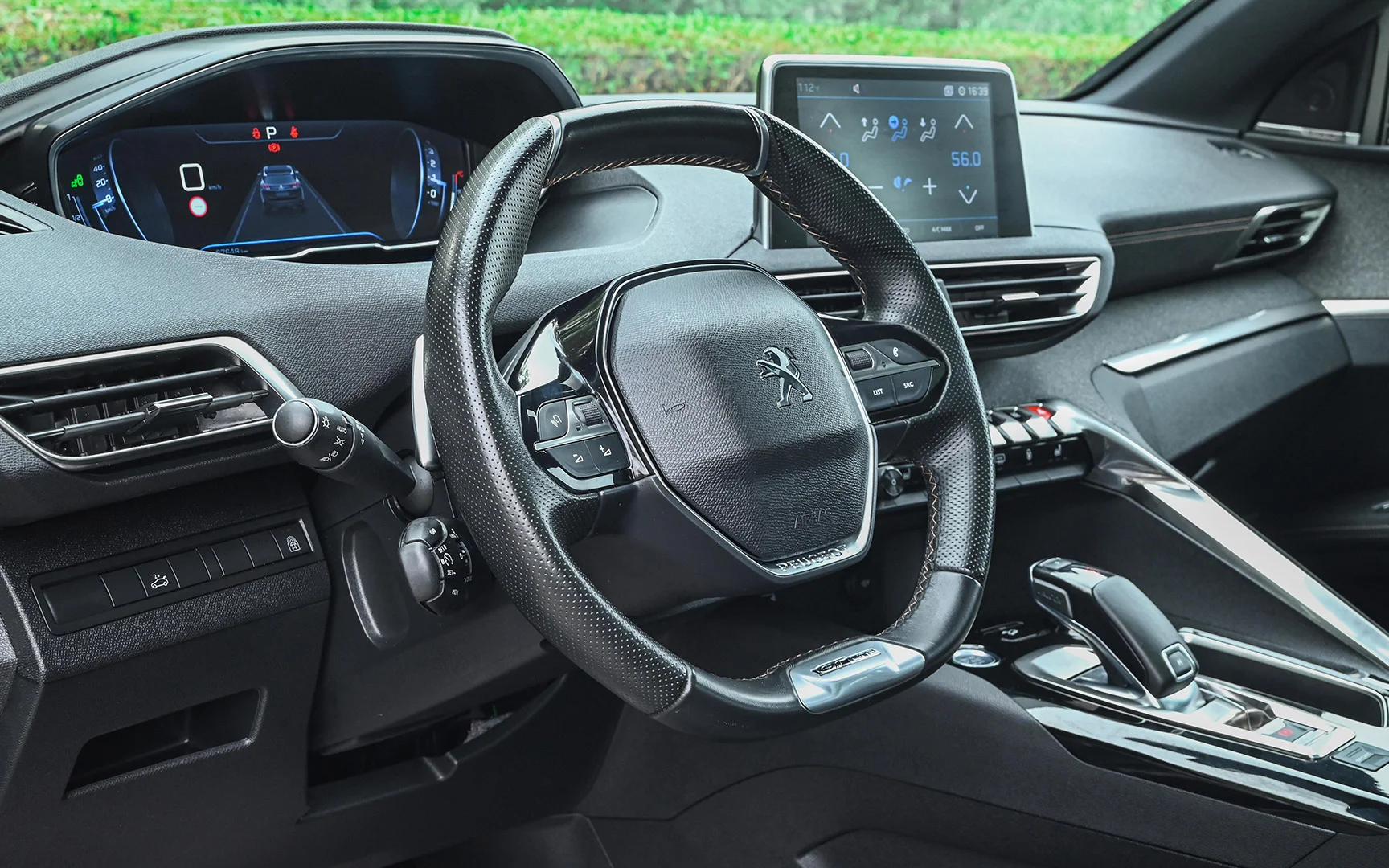 Used 2020 Peugeot 3008 GT Blue – Driver Side Dashboard & Steering View at First Choice Cars Sharjah