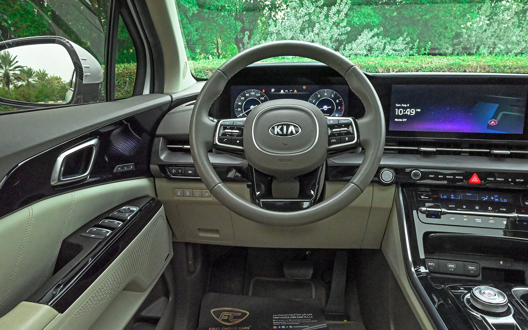 Used 2021 KIA Carnival Ex White – Steering Wheel & Instrument Cluster at First Choice Cars Sharjah