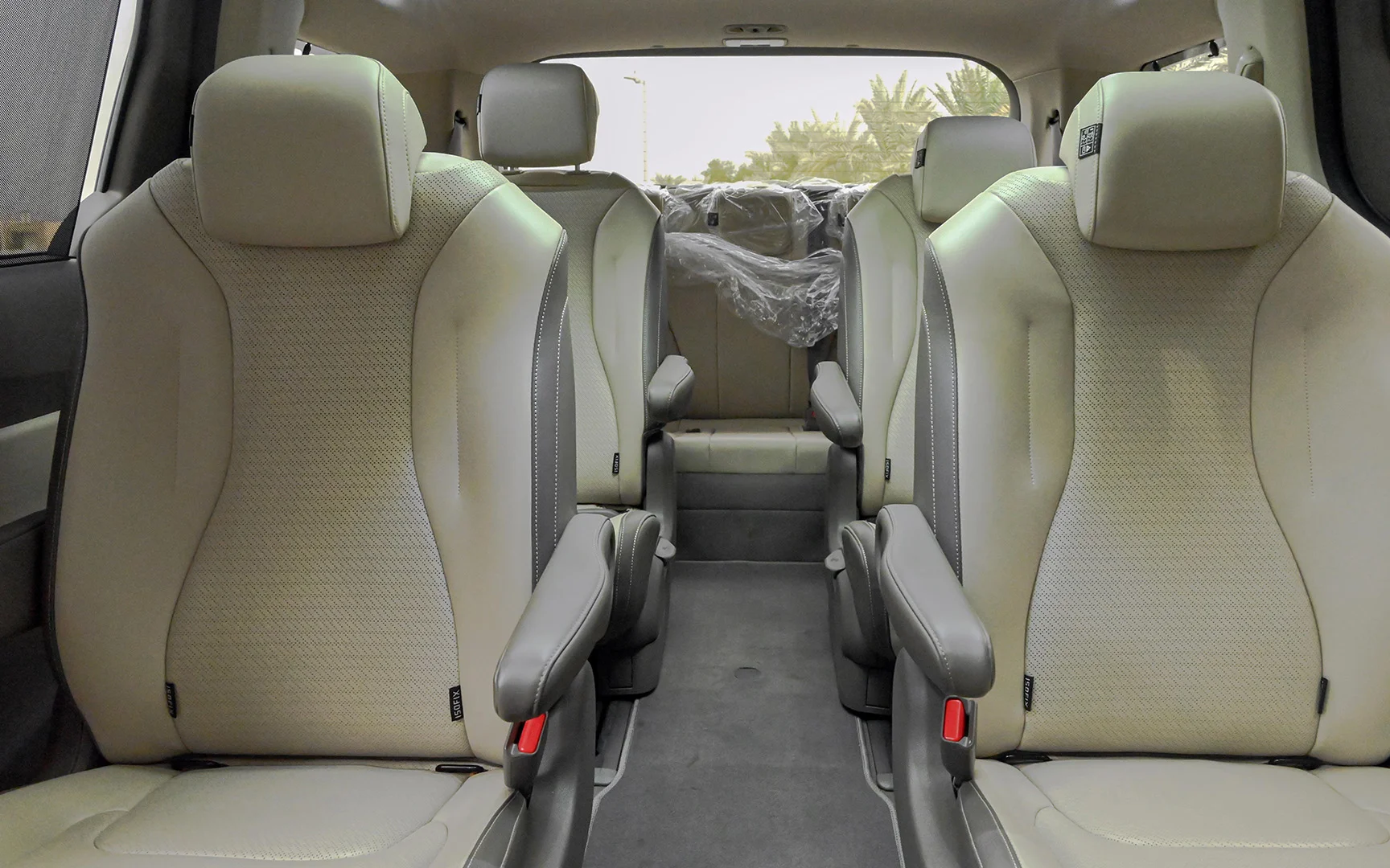 Used 2021 KIA Carnival Ex White – Rear Seat View at First Choice Cars Sharjah
