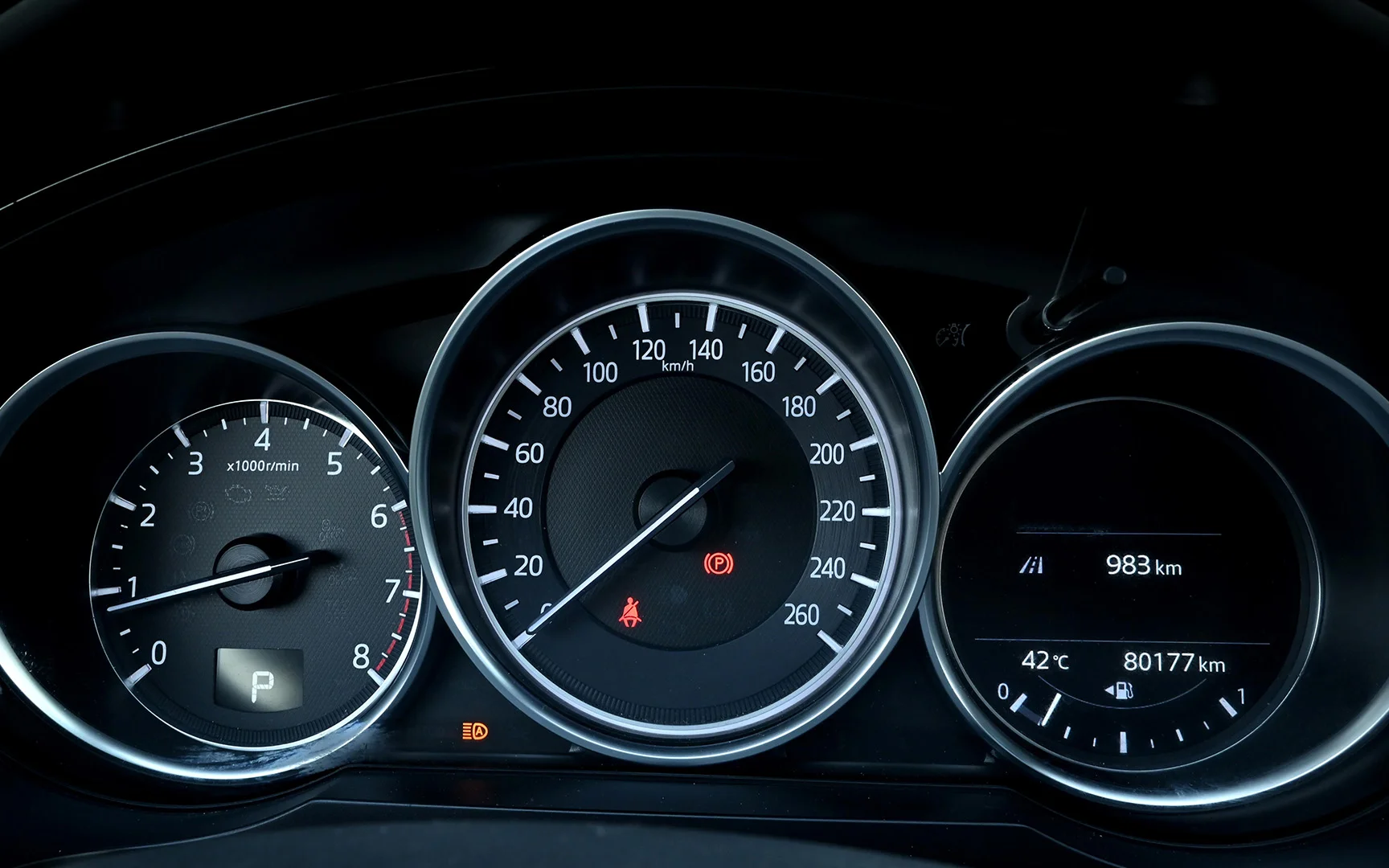 Used 2018 Mazda CX-9 Limited White – Odometer / Mileage Reading View at First Choice Cars Sharjah