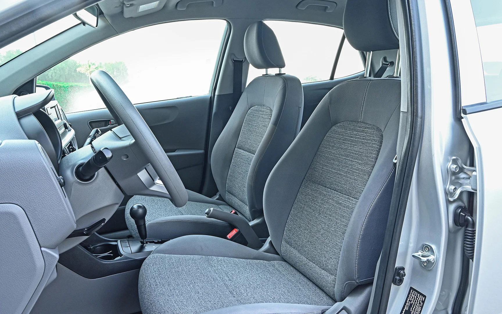 Used 2020 KIA Picanto Lx Silver – Front Driver Side Cabin View at First Choice Cars Sharjah