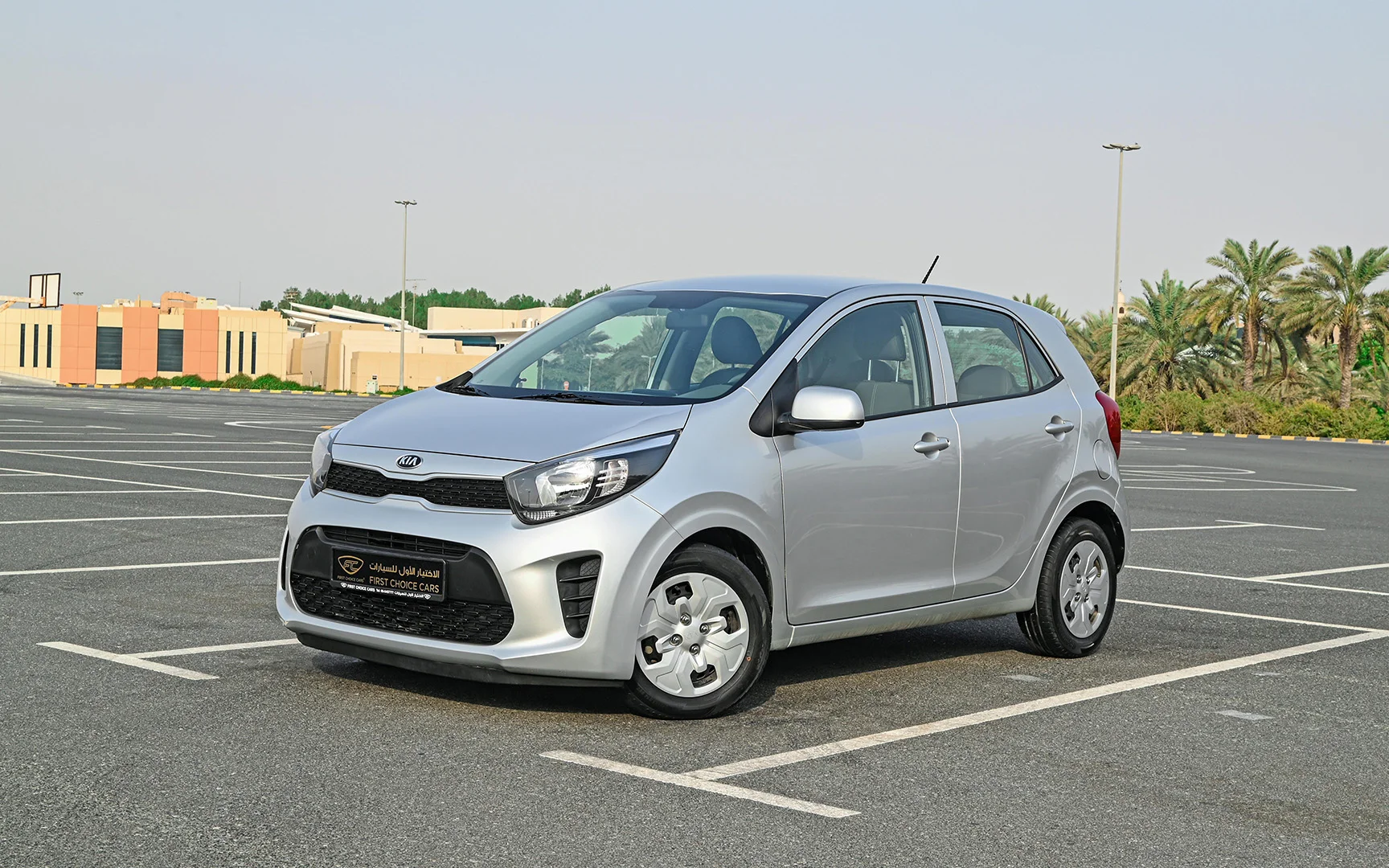 Used 2020 KIA Picanto Lx Silver – Left Front Diagonal (45°) View at First Choice Cars Sharjah