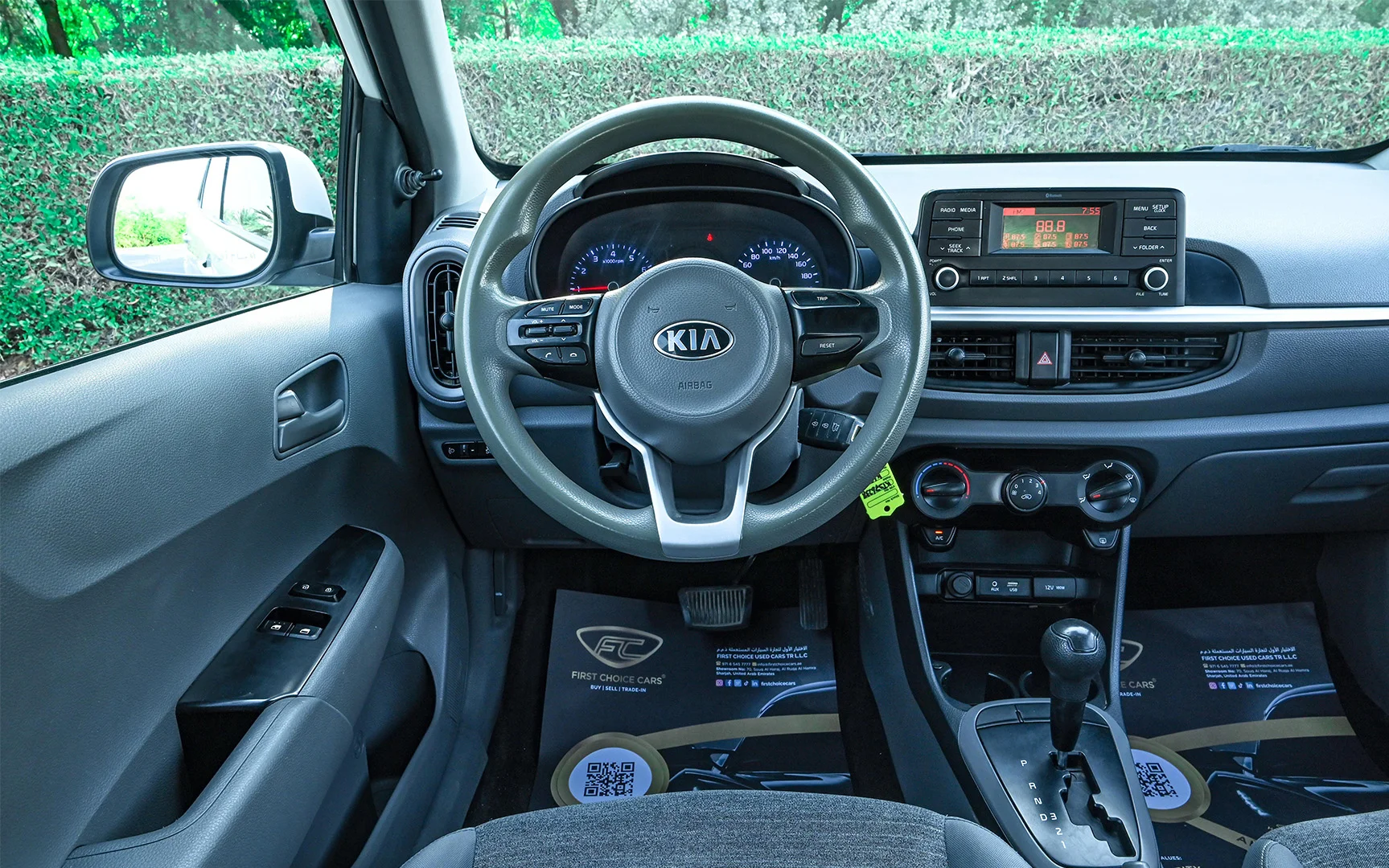 Used 2019 KIA Picanto LX White – Steering Wheel & Instrument Cluster at First Choice Cars Sharjah