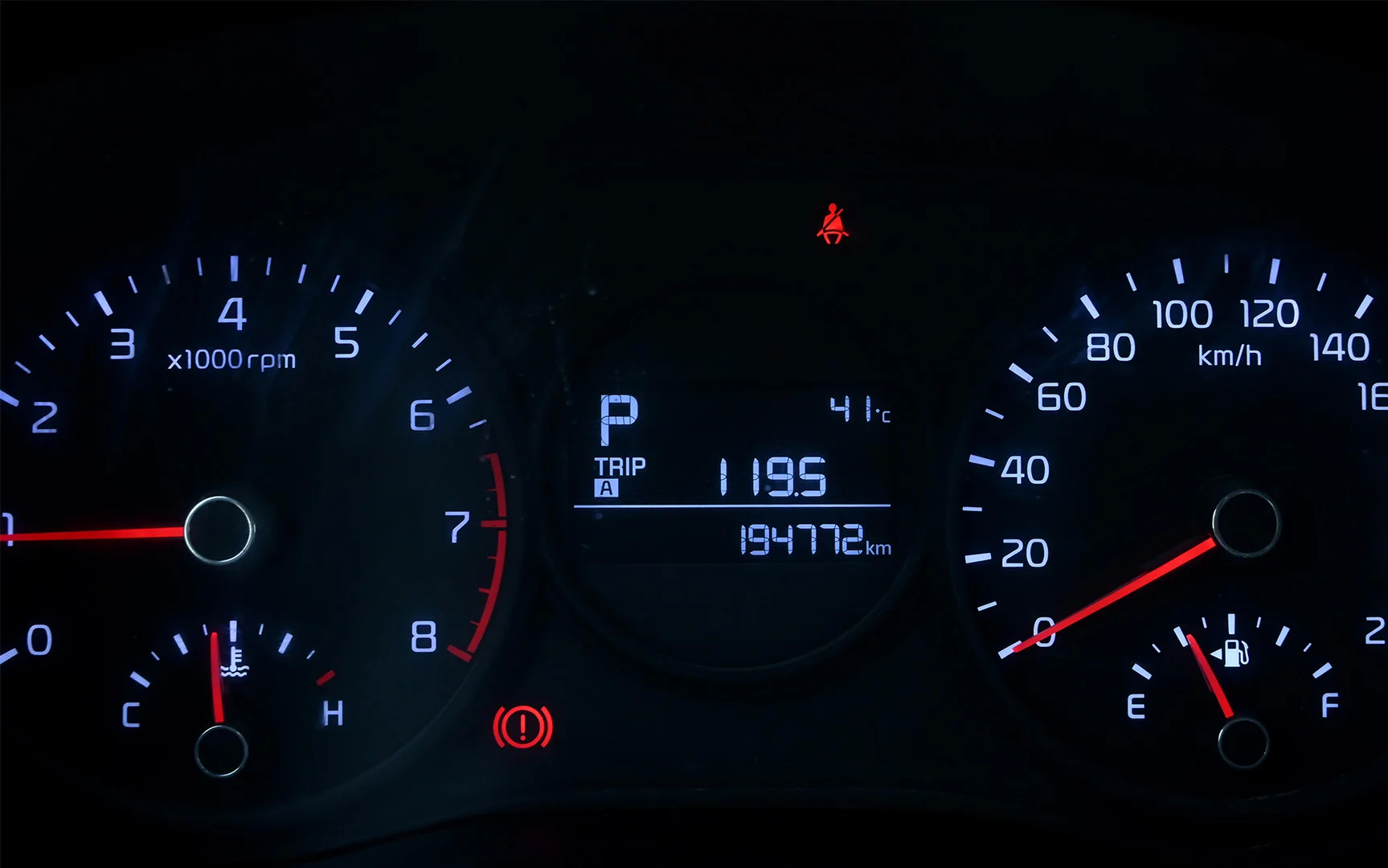 Used 2019 KIA Picanto LX White – Odometer / Mileage Reading View at First Choice Cars Sharjah