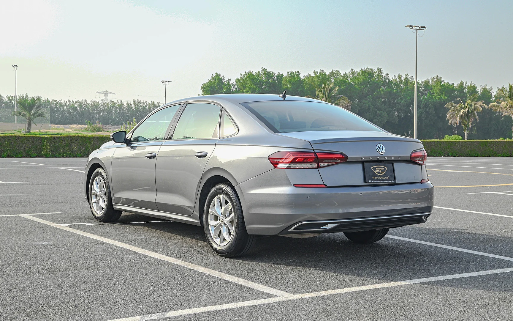 Used 2020 Volkswagen PASSAT Comfortline Grey – Left Back Diagonal (45°) View at First Choice Cars Sharjah