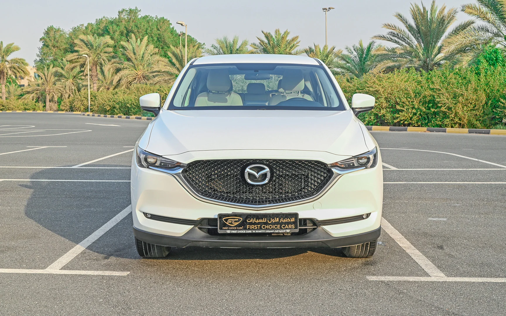 Used 2020 Mazda CX-5 GT White – Front View at First Choice Cars Sharjah