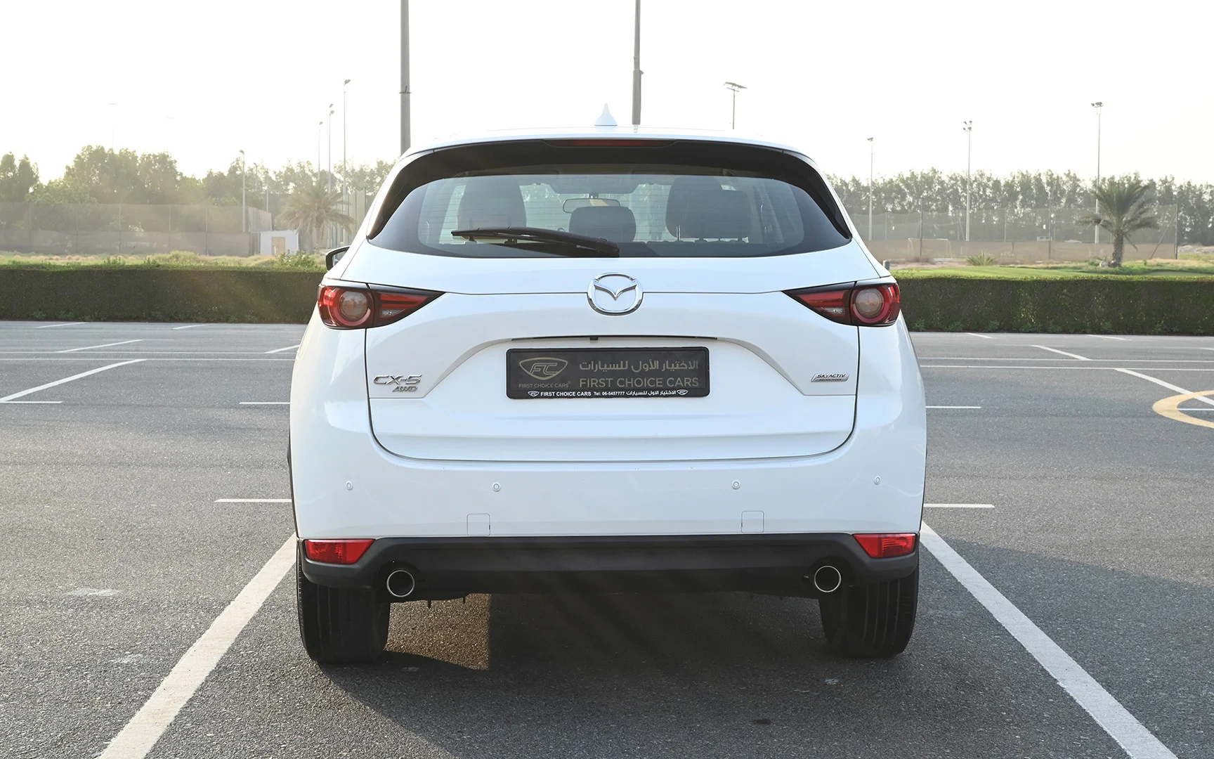 Used 2020 Mazda CX-5 GT White – Back/Rear View at First Choice Cars Sharjah