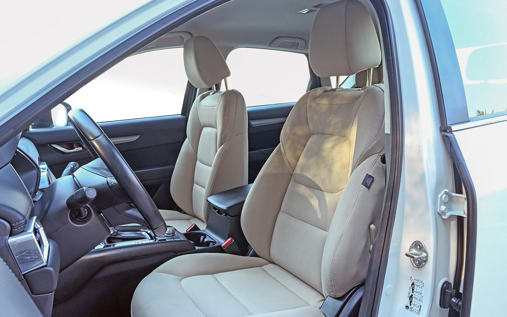 Used 2020 Mazda CX-5 GT White – Front Driver Side Cabin View at First Choice Cars Sharjah