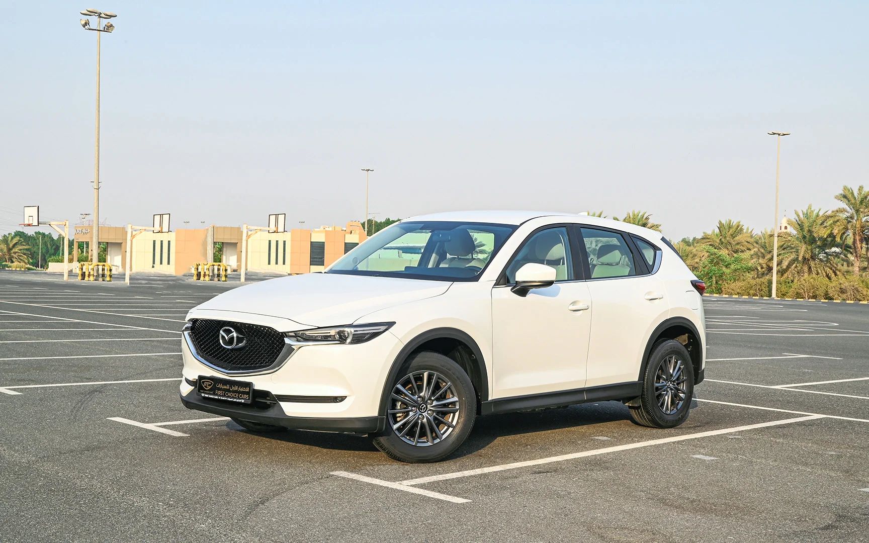 Used 2020 Mazda CX-5 GT White – Left Front Diagonal (45°) View at First Choice Cars Sharjah