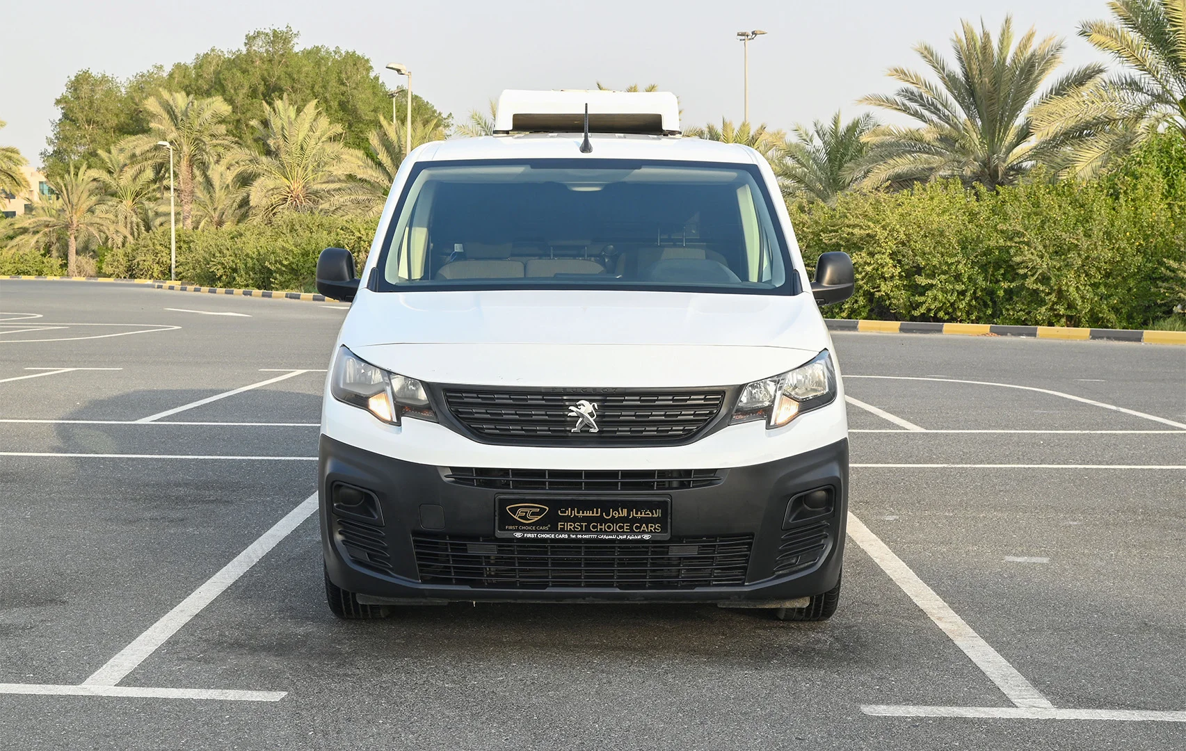 Used 2020 Peugeot Partner Long Van in White – Front View for Sale at First Choice Cars Dubai Sharjah