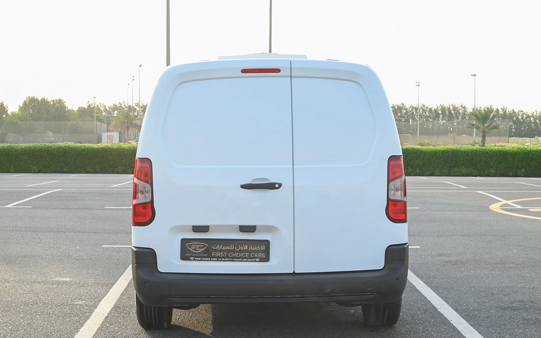 Used 2020 Peugeot Partner Long Van in White – Back/Rear View for Sale at First Choice Cars Dubai Sharjah