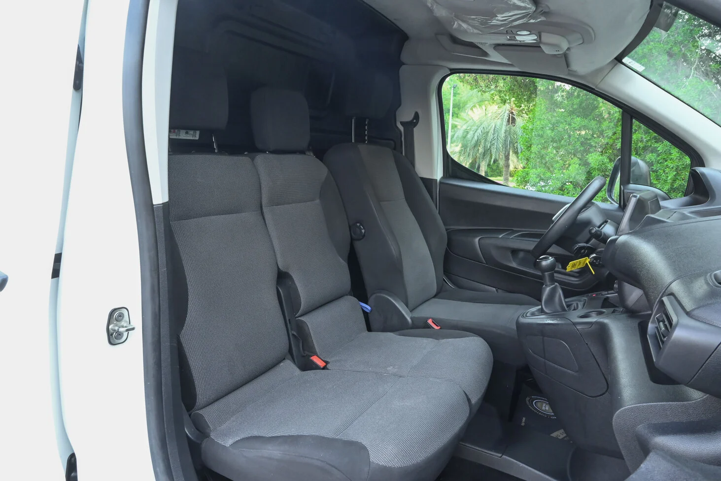 Used 2020 Peugeot Partner Long Van White – Front Passenger Side Cabin View at First Choice Cars Sharjah