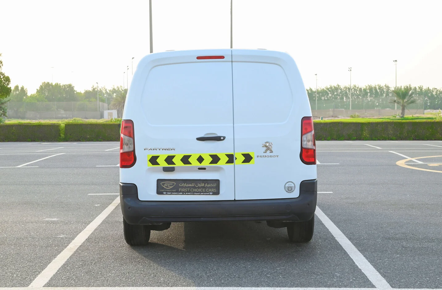Used 2020 Peugeot Partner Long Van in White – Back/Rear View for Sale at First Choice Cars Dubai Sharjah