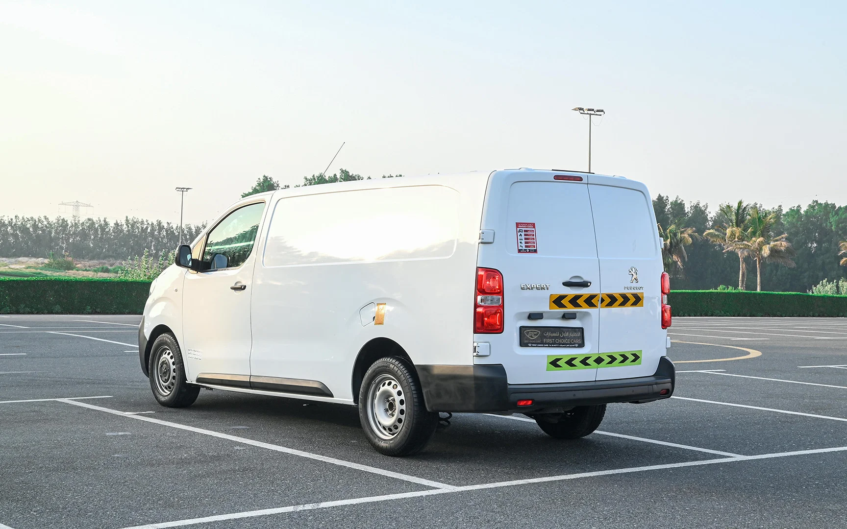 Used 2020 Peugeot Expert Delivery Van White – Left Back Diagonal (45°) View at First Choice Cars Sharjah