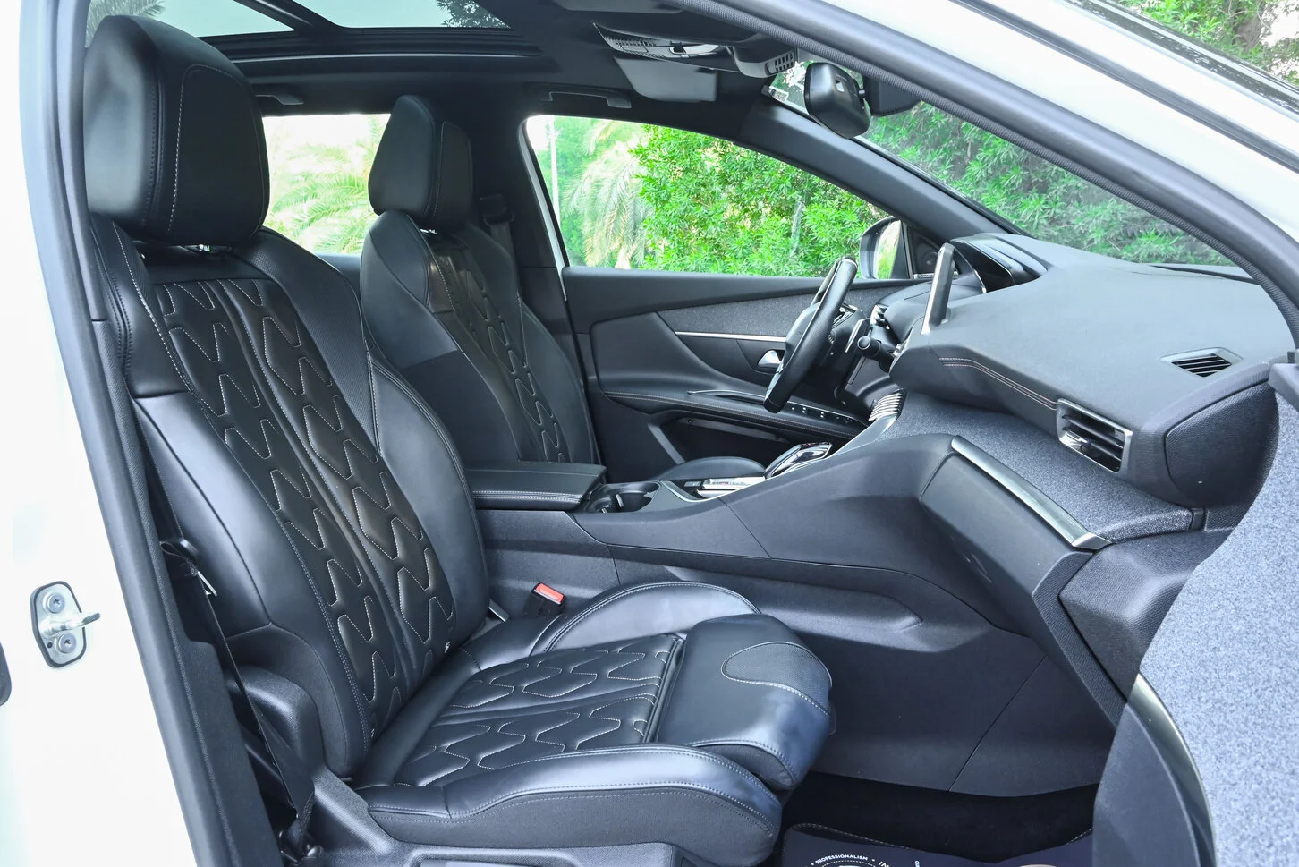 Used 2020 Peugeot 3008 GT Line White – Front Passenger Side Cabin View at First Choice Cars Sharjah