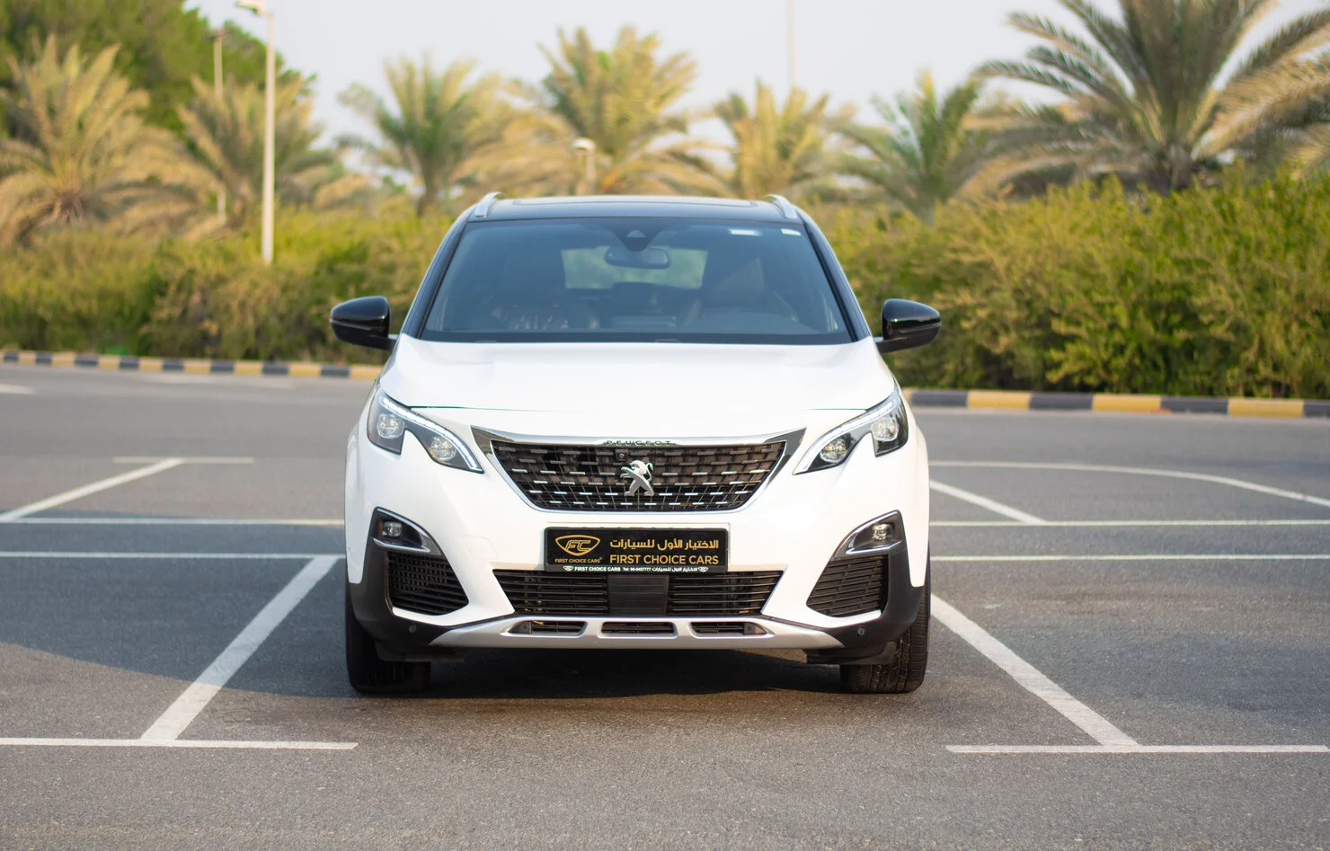 Used 2020 Peugeot 3008 GT Line White – Front View at First Choice Cars Sharjah