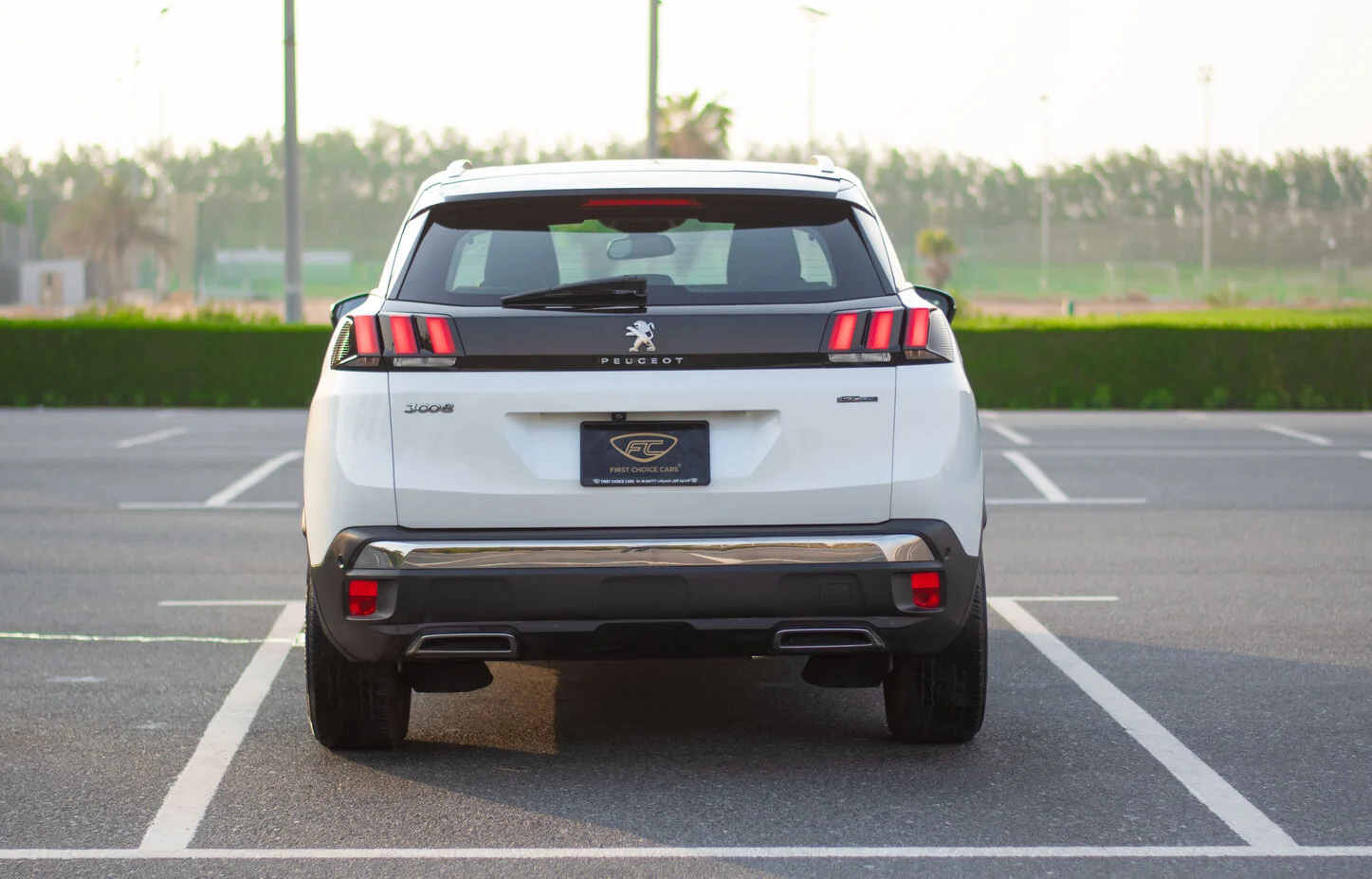 Used 2020 Peugeot 3008 GT Line White – Back/Rear View at First Choice Cars Sharjah