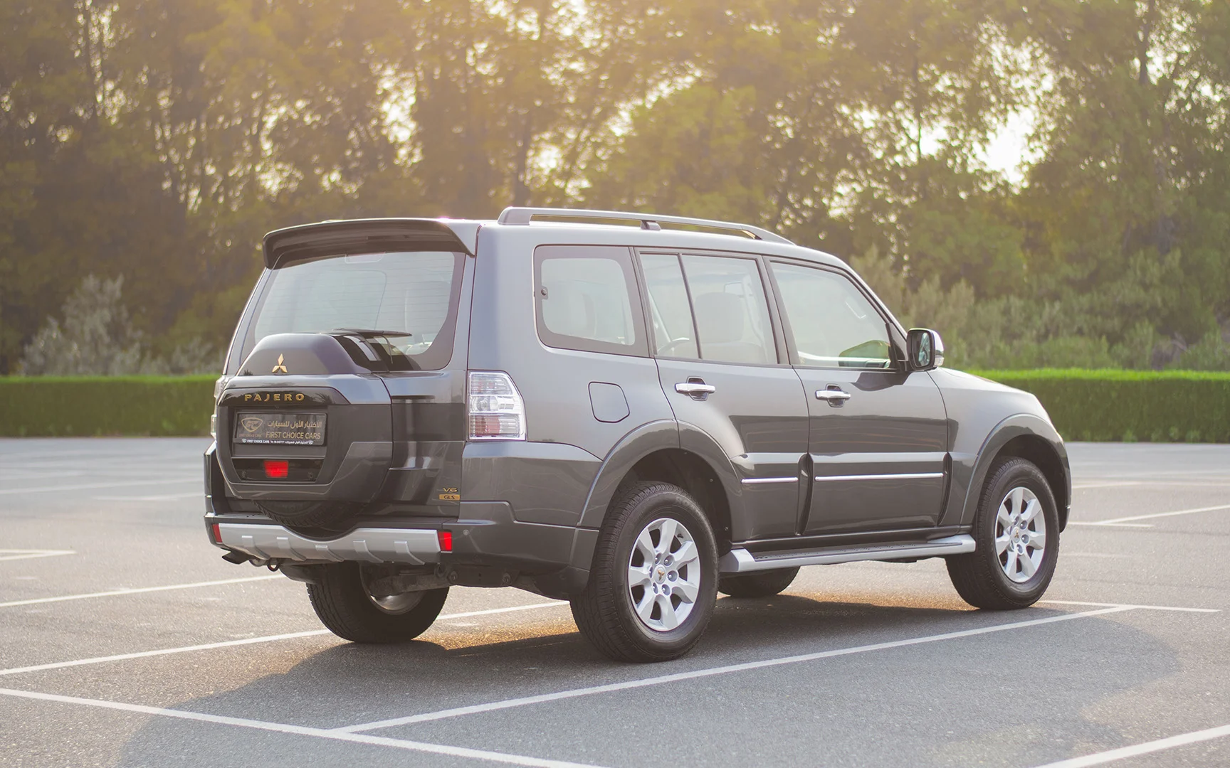 Used 2019 Mitsubishi Pajero GLS Midline in Grey – Right Back Diagonal (45°) View