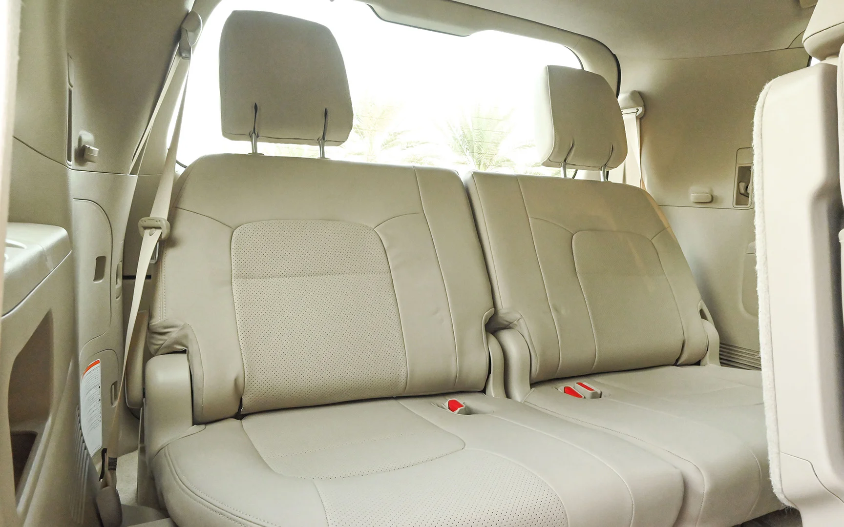 Used 2021 Toyota Land Cruiser GXR White – Third Row Right Seat View at First Choice Cars Sharjah