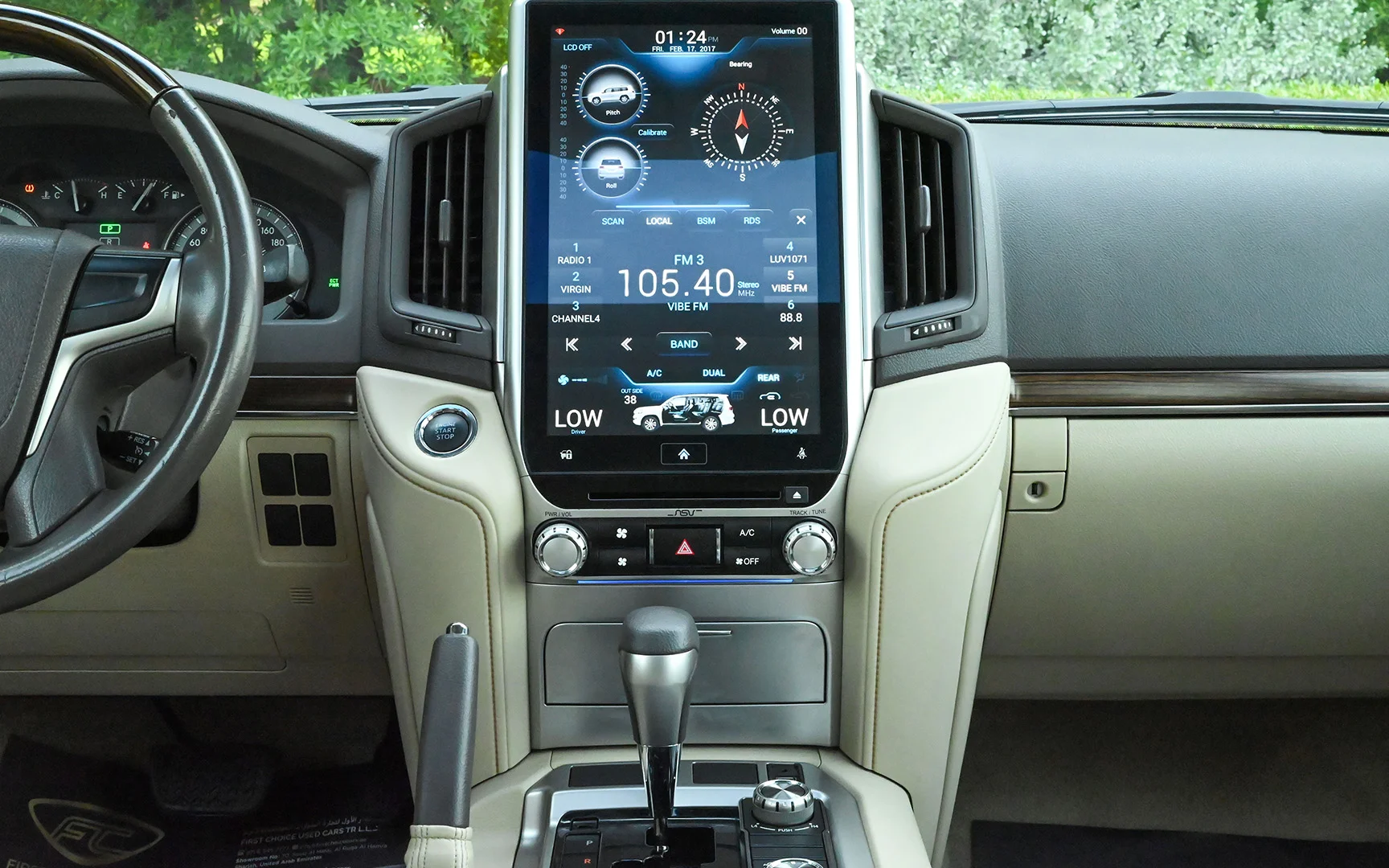 Used 2021 Toyota Land Cruiser GXR White – Infotainment / Touchscreen System at First Choice Cars Sharjah