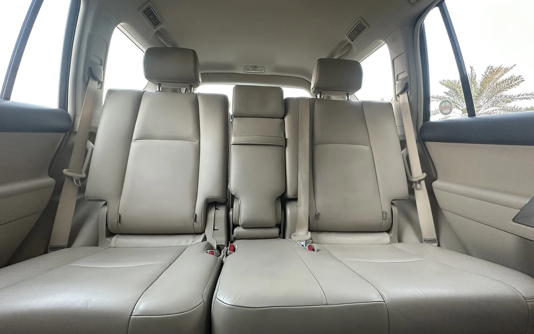 Used 2019 Toyota Prado VXR Silver – Rear Seat View at First Choice Cars Sharjah