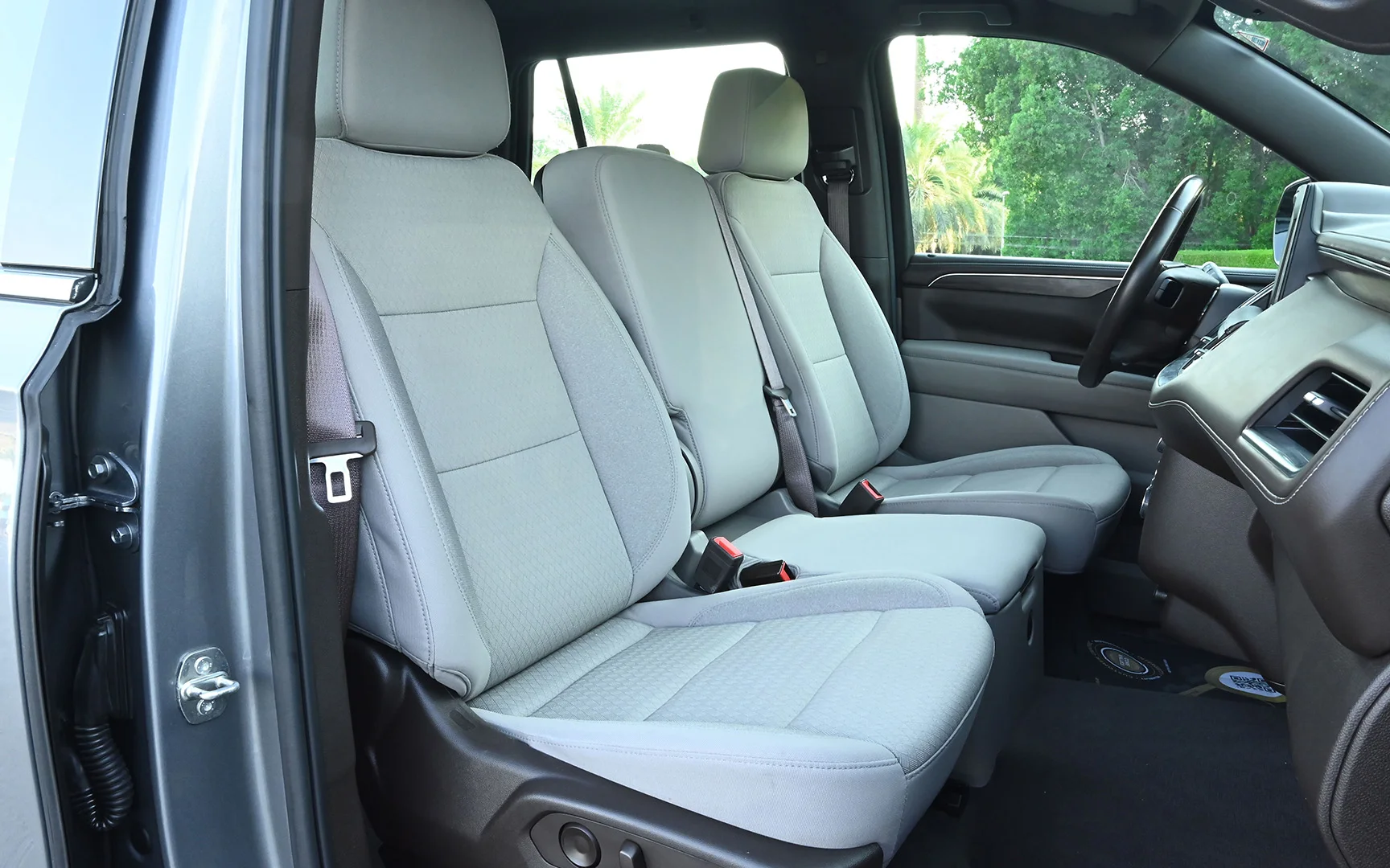 Used 2021 Chevrolet Tahoe LS Silver – Front Passenger Side Cabin View at First Choice Cars Sharjah