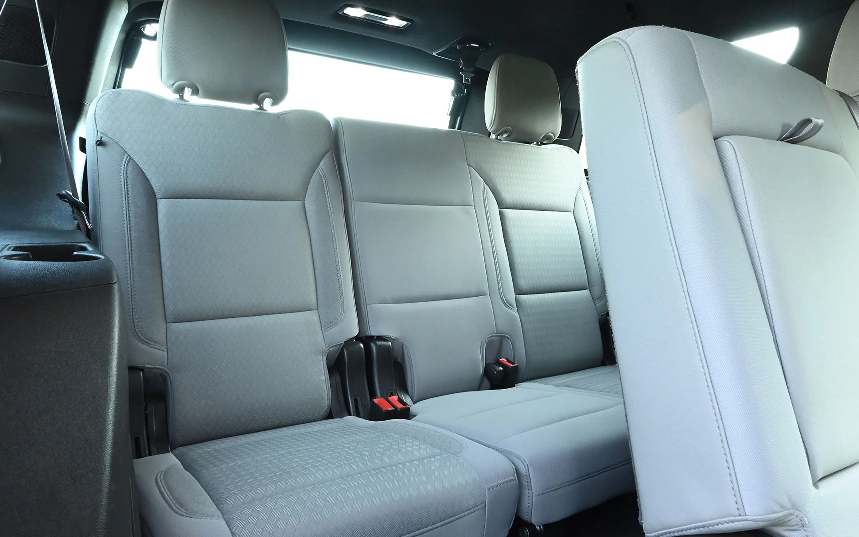 Used 2021 Chevrolet Tahoe LS Silver – Rear Passenger Side Cabin View at First Choice Cars Sharjah