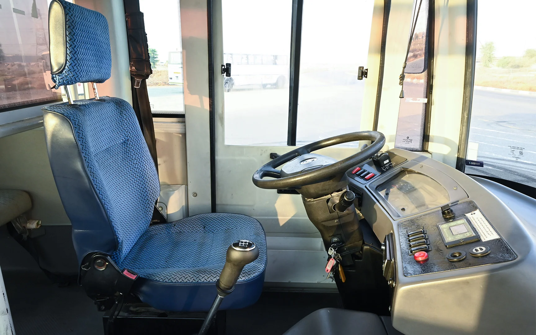 Used 2018 Ashok Leyland Oyster 32-Seater White – Front Passenger Side Cabin View at First Choice Cars Sharjah