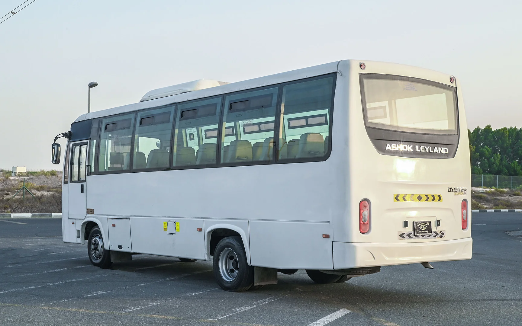 Used 2018 Ashok Leyland Oyster Bus in White – Left Back Diagonal (45°) View