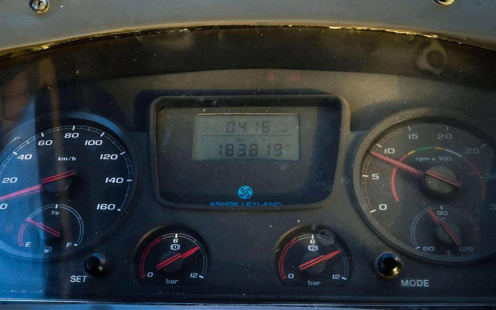 Used 2018 Ashok Leyland Oyster Bus in White – Odometer / Mileage Reading View