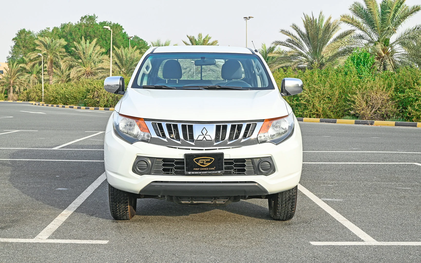 Used 2018 Mitsubishi L200 GLX Double Cabin White – Front View at First Choice Cars Sharjah