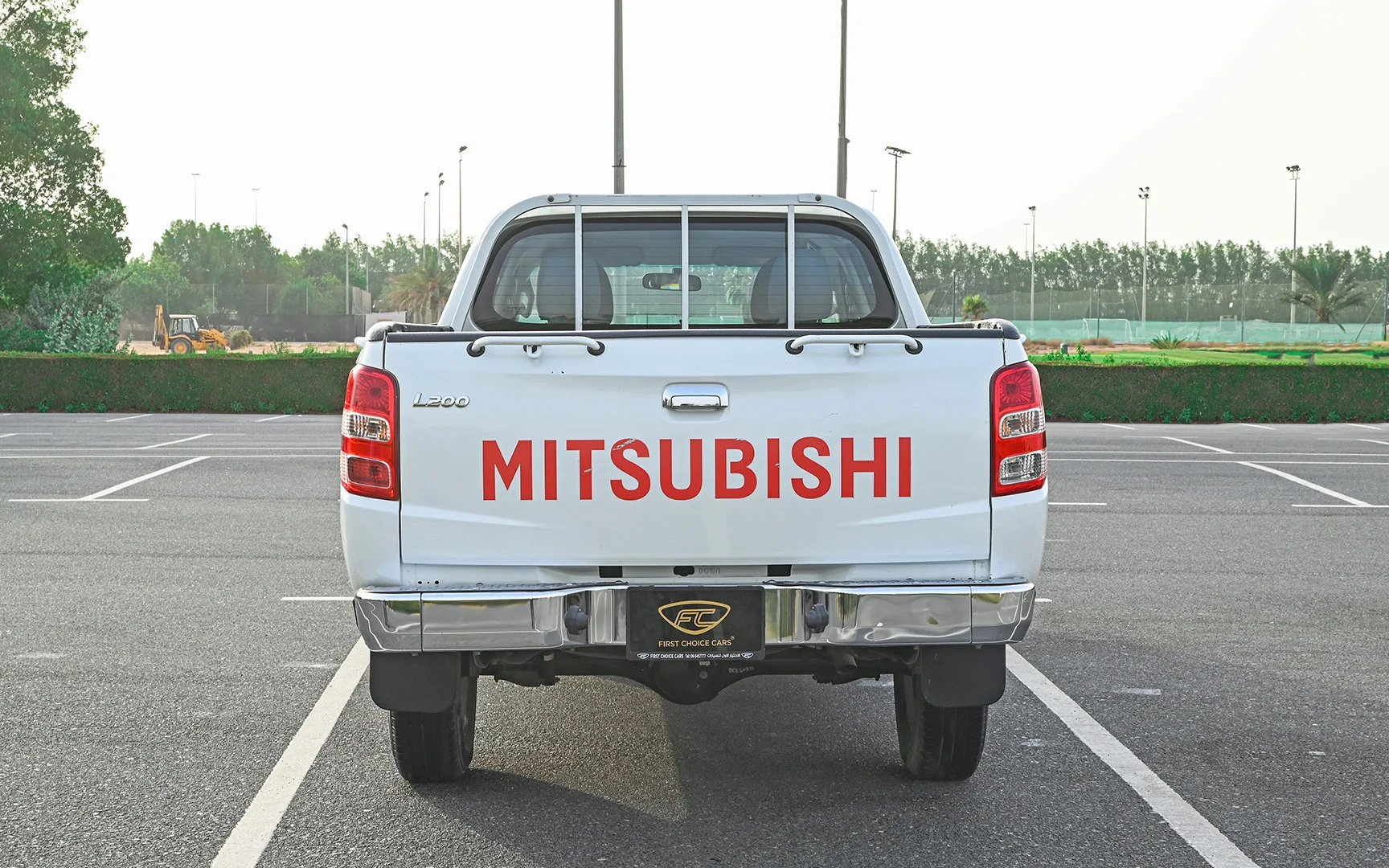 Used 2018 Mitsubishi L200 GLX Double Cabin White – Back/Rear View at First Choice Cars Sharjah