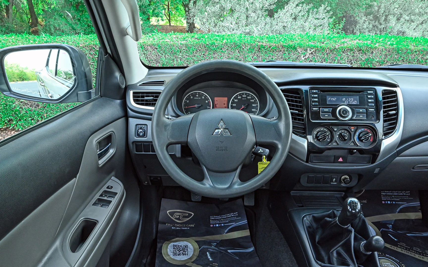 Used 2018 Mitsubishi L200 GLX Double Cabin White – Steering Wheel & Instrument Cluster at First Choice Cars Sharjah