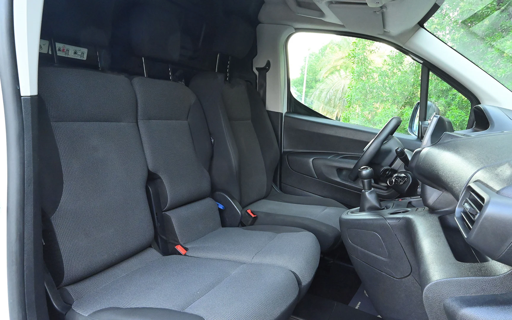 Used 2020 Peugeot Partner Long Van White – Front Passenger Side Cabin View at First Choice Cars Sharjah