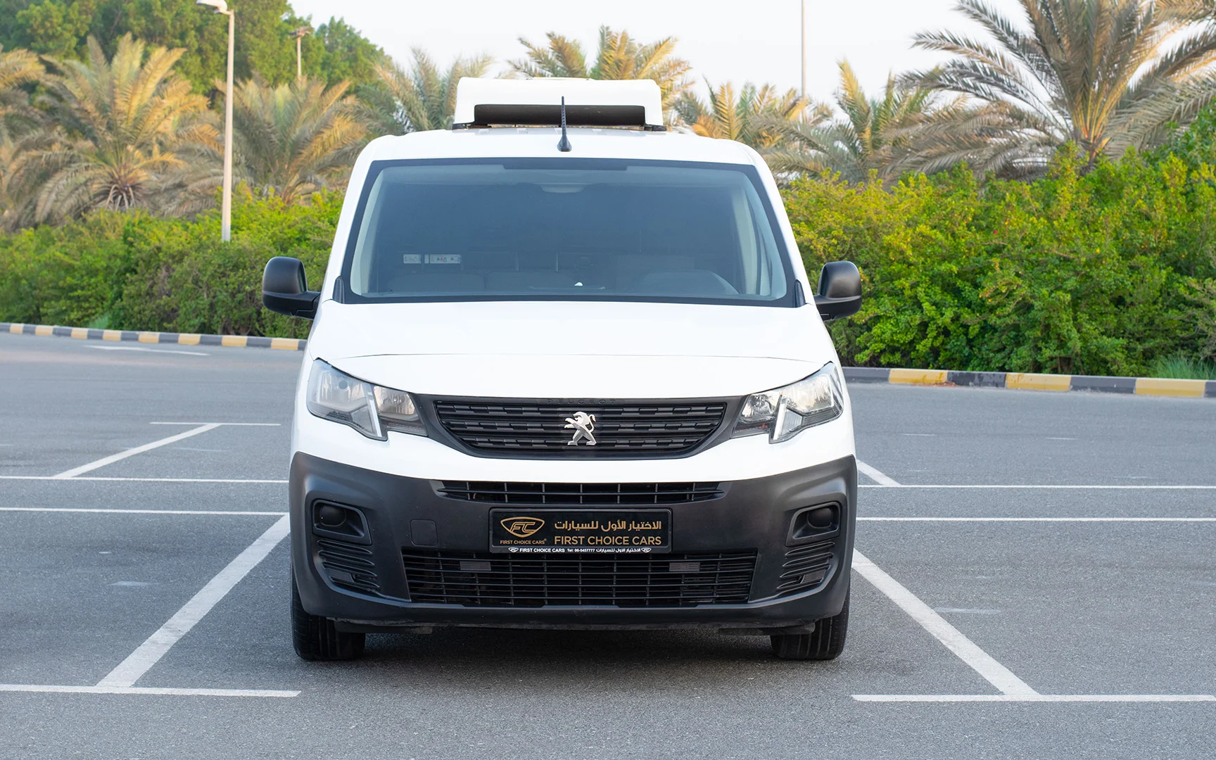 Used 2020 Peugeot Partner Long Van in White – Front View for Sale at First Choice Cars Dubai Sharjah