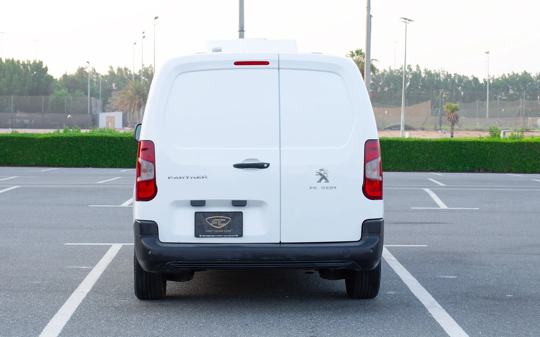 Used 2020 Peugeot Partner Long Van in White – Back/Rear View for Sale at First Choice Cars Dubai Sharjah